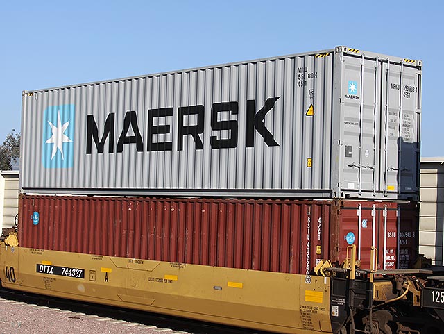 N 45 Ft Cont Maersk 02 4-44006 Medium Lettering, Gray Container 